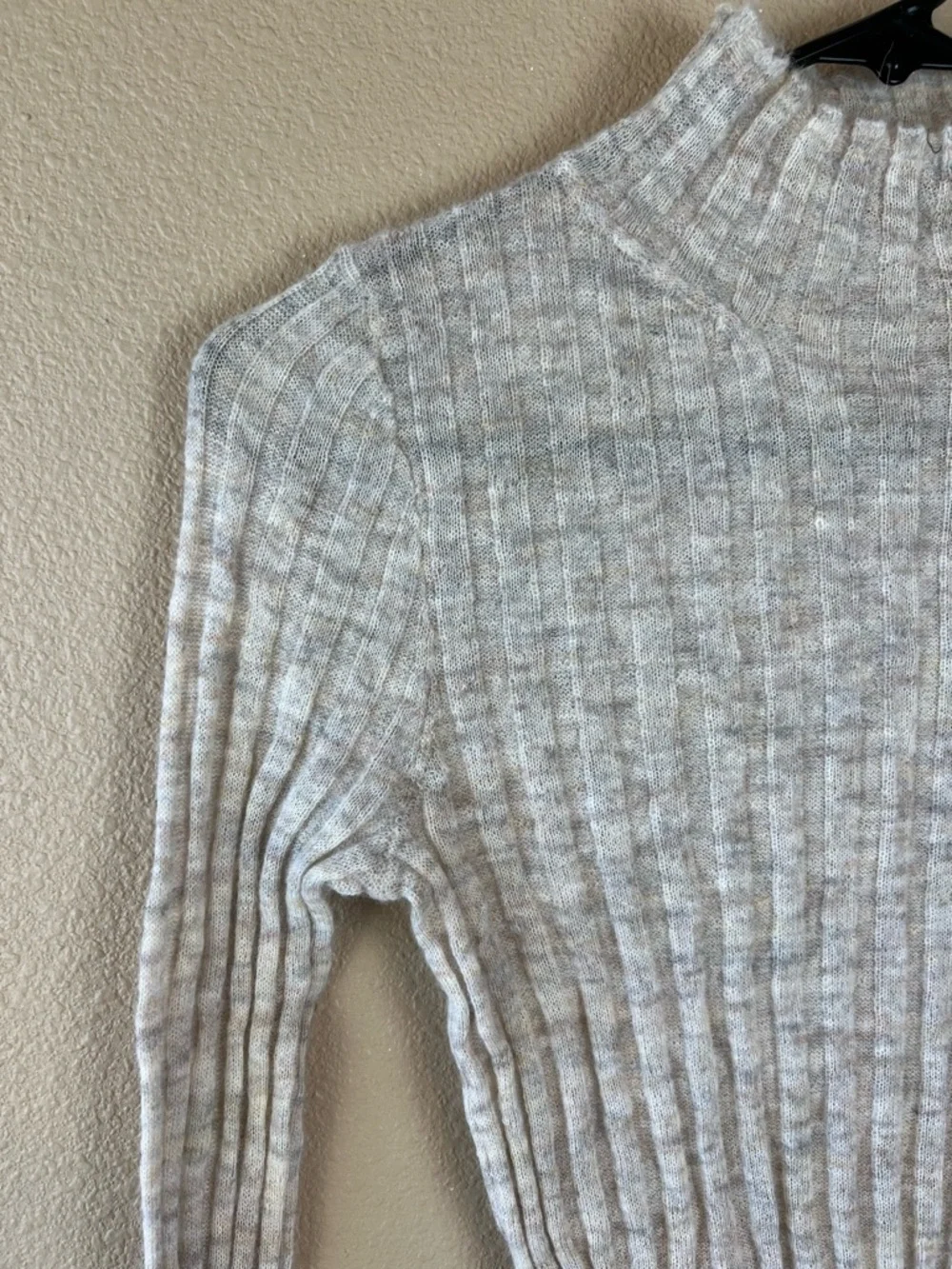 madewell alpaca-blend mockneck sweater beige